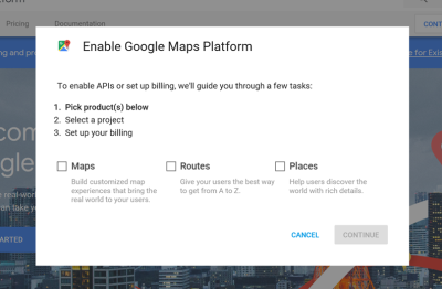 Obtaining a Google Maps API Key